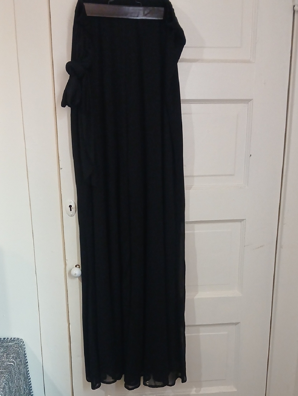 J.B.S. Black Maxi Dress with Side Tie Detail